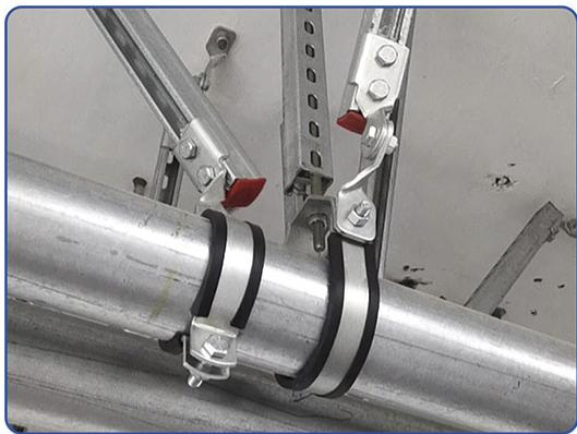 Seismic bracket on-site application 4
